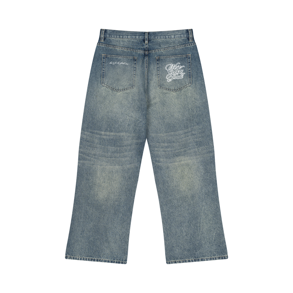 Wide Leg Blue Denim