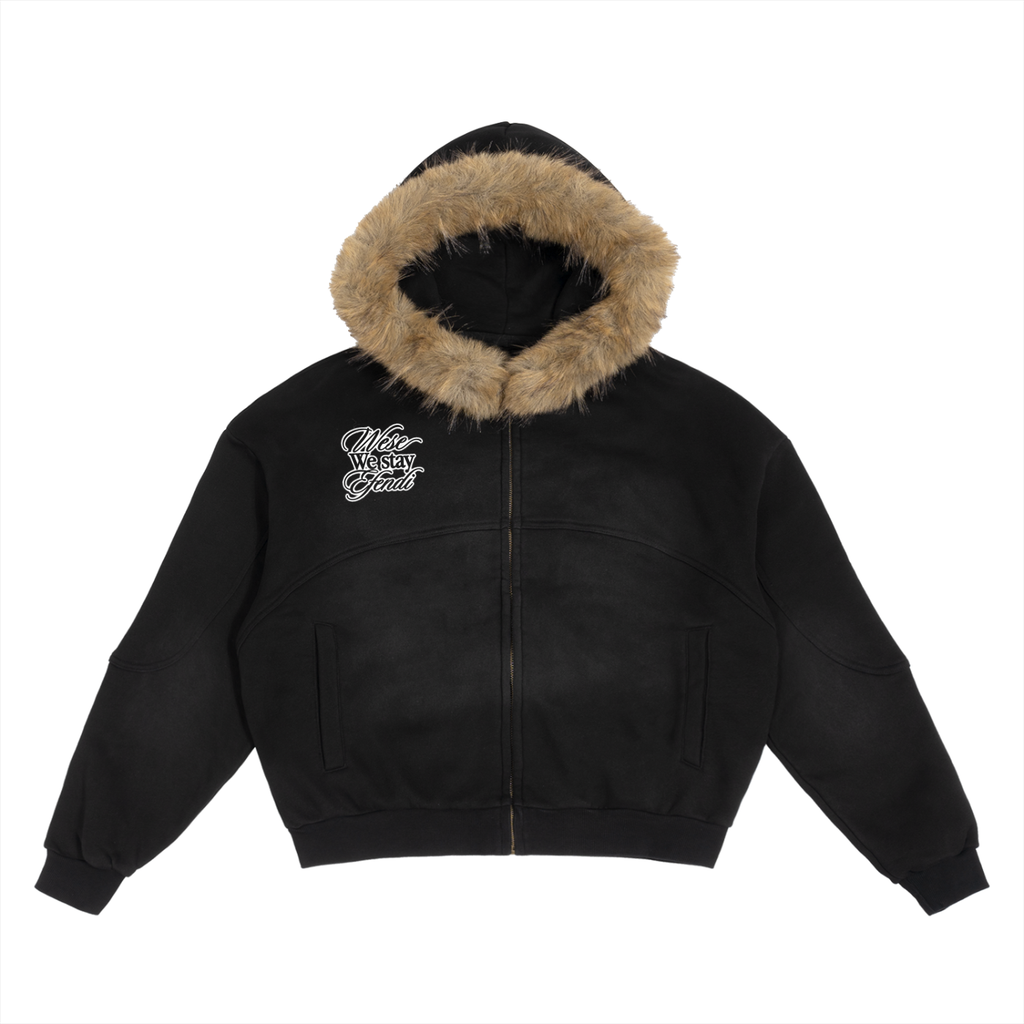 Premium „NEVER BROKE“ Fur Hoodie